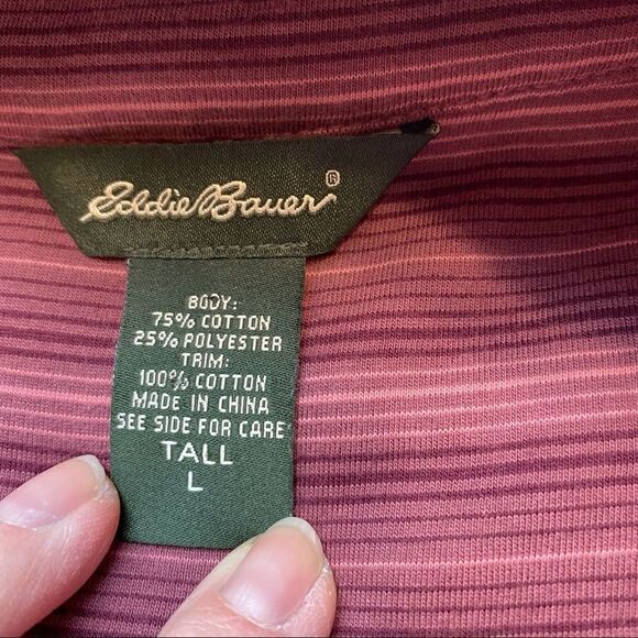 Eddie Bauer 1/2 Zipper Dusty Rose Pullover Size Large - Picture 3 of 10